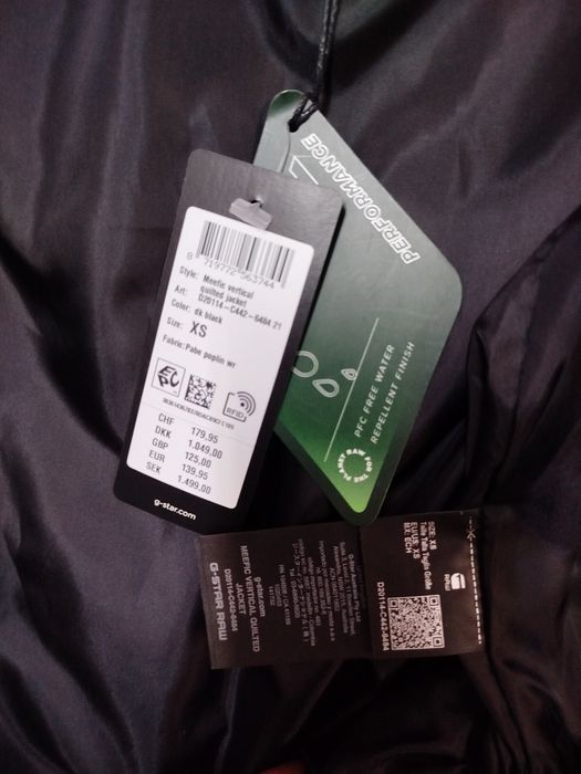 Водоустойчиво яке G-Star Raw Meefic XS , S ново дамско черно