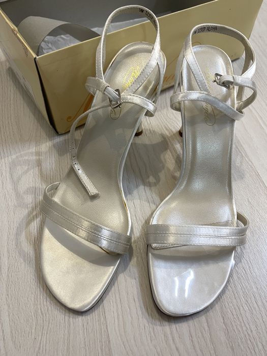 Sandale Satin Alb/ivoire marine 39 NOI