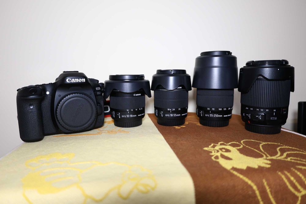 Canon Eos 80D + 4 обектива