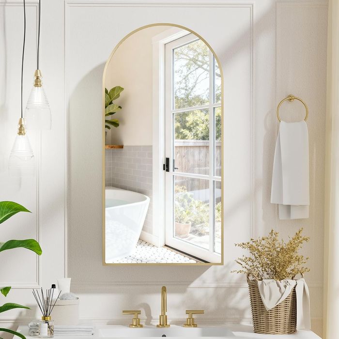 Шкаф за баня с огледало и място за съхранение 40×80 см бял