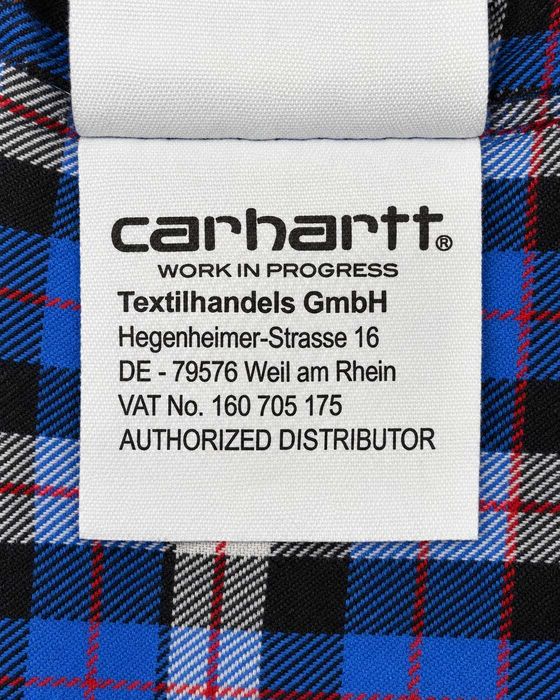 Carhartt WIP L/S Lanark Shirt Cămașă Flanel în Carouri Albastru Negru Alb – 100% Bumbac – Mărimea S