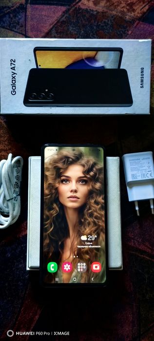 SAMSUNG  GALAXY A72(РЕЗЕРВИРАН)-Перфектно състояние пълен комплект