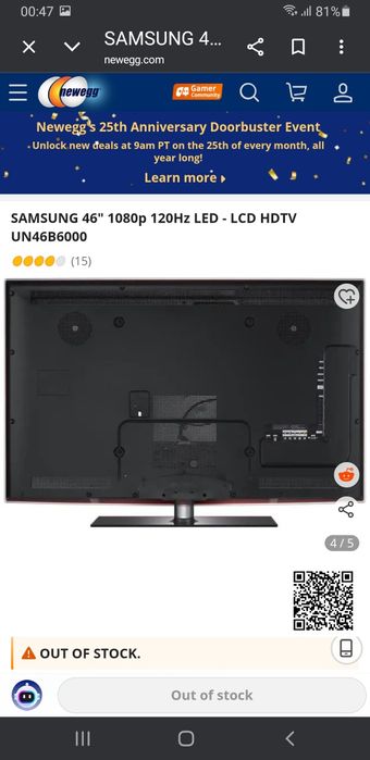 Tv Led Samsung 46 B 6000 Diagonala 119