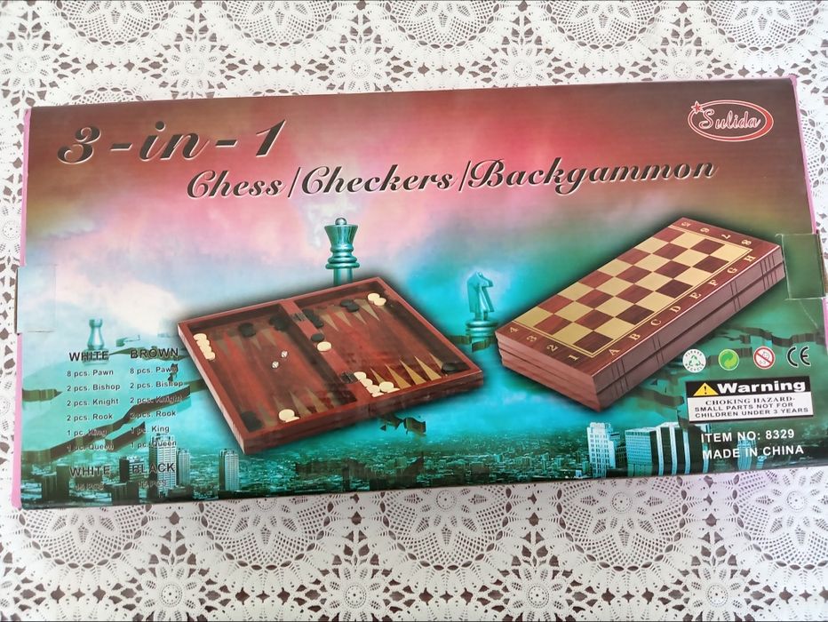 Шахматы, шашки, нарды 3в1