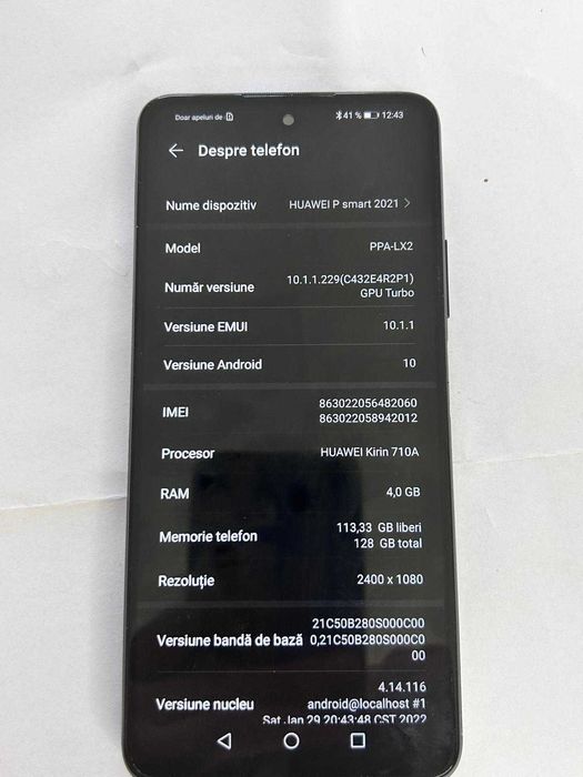 Vand Huawei P smart 2021 negru 128 gb