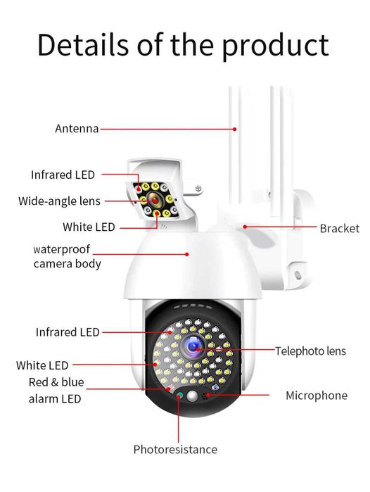 Wifi kamera smart camera ptz 360  Наружная камера с двойным объективом