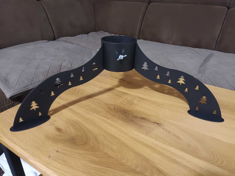 Suport brad de Crăciun, negru, 70x70x20 cm