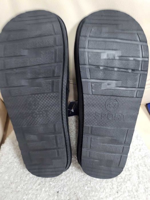 Нови мъжки пантофи черно и бяло