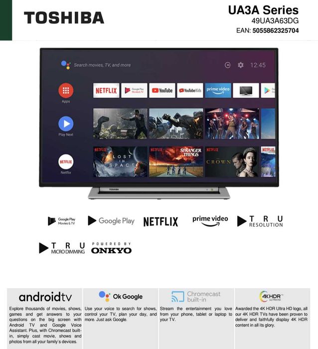 Телевизор Toshiba 49" 4K LED Smart