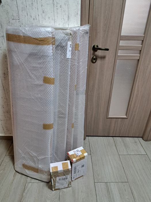 Vand 2 dulapuri suspendate  1 orizontal si 1 vertical cu 1 usa cu sistem " push to open" front Mdf Sonoma, 120 X 40 X 32