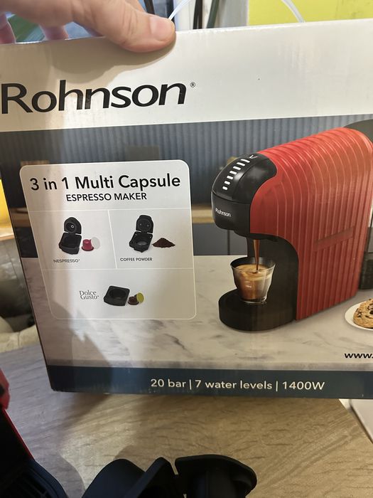 Кафе машина 3 в 1 Rohnson, капсули Долче Густо ,Неспресо, насипно кафе
