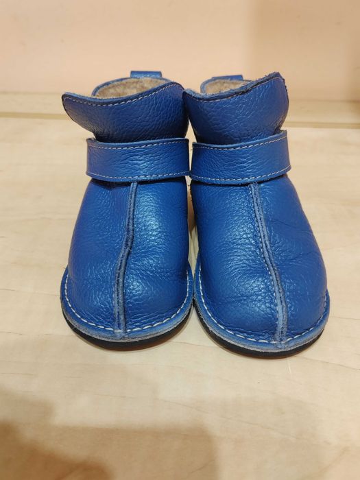 Ghete barefoot băieți albastre PeBebe mărime 22