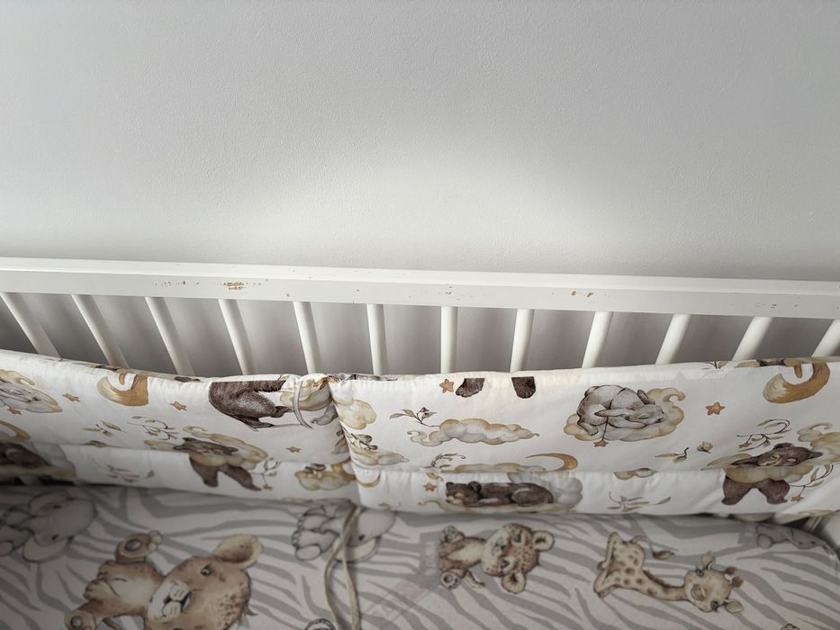 Pătuț din lemn bebe transformabil junior 120x60