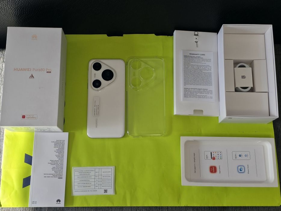 ЧИСТО НОВ 512GB Huawei Pura 80 Pro Гаранция Yettel 2029г. White |Бял