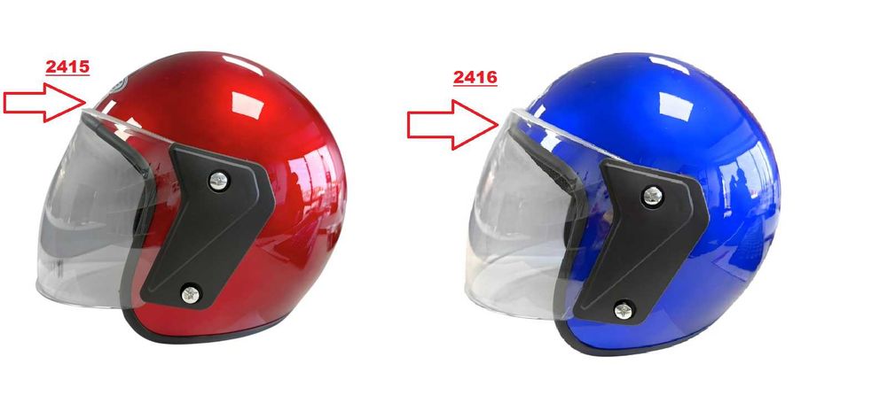 Каска за Мотор/Скутер/АТВ Червена/Синя