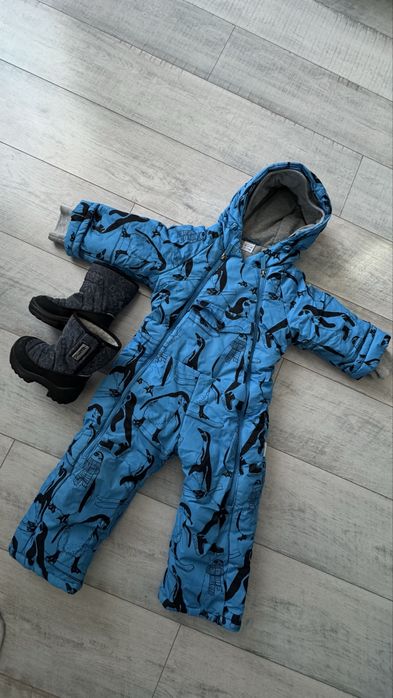 Зимний Детский комбинезон, обувь