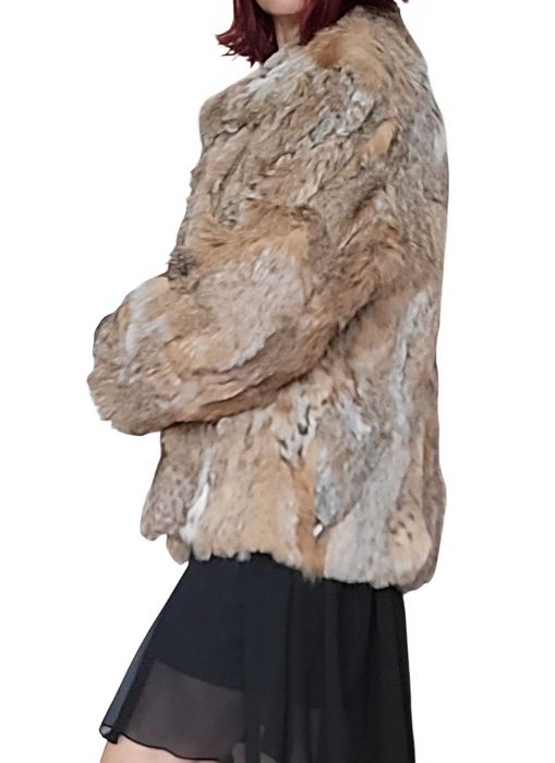 Haină de damă, din blană naturală de linx, mărimea 44