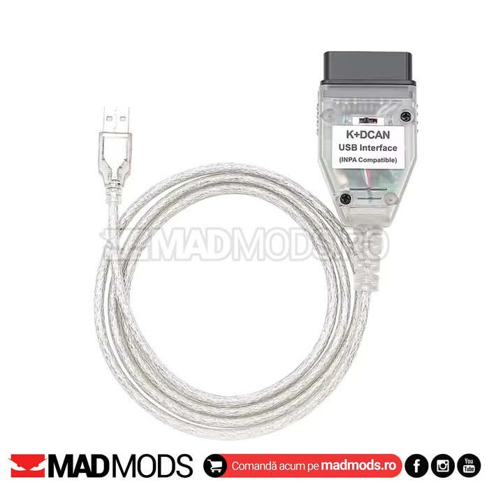 Cablu diagnoza OBD K-DCAN BMW seriile Exx, Fxx, 1995-2013
