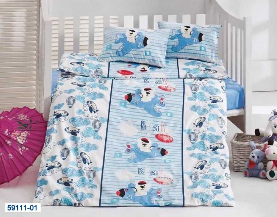 Бебешки Спален Комплект 100% Памук Ранфорс