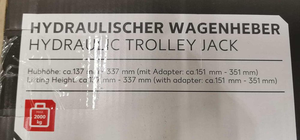 Vand Cric Hidraulic tip crocodil cu 2 Roti, 2 Tone, NOU Pret 260 Lei