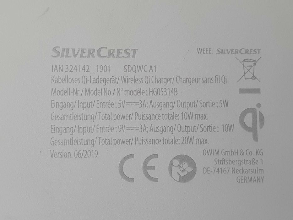 Incarcatoare wireless dual  Noi