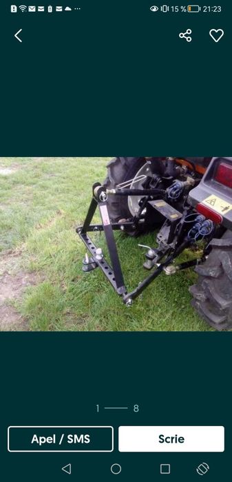 Consola / bara de remorcare in 3 puncte pentru tractoare.
Capacitate m