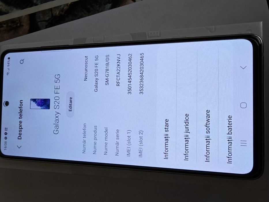Vand Samsung S20 FE 5G 8/256