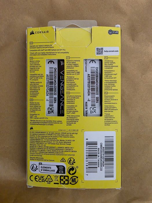 Memorie Corsair Vengeance 32GB (2x16GB) DDR4 3200MHz SODIMM