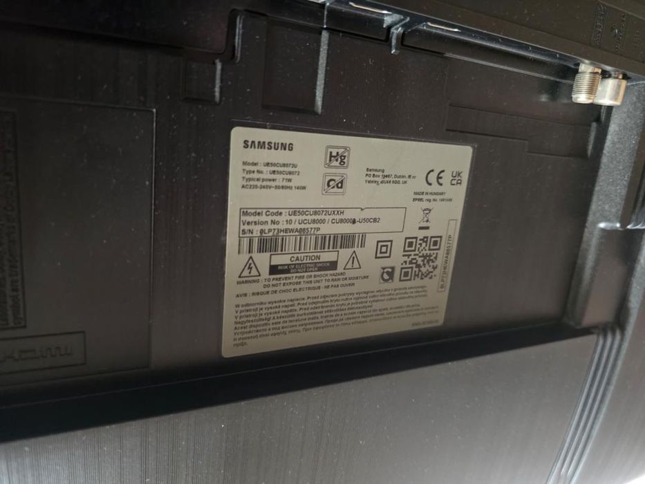 Televizor SAMSUNG LED 50CU8072, 125 cm, Smart, 4K Ultra HD, Clasa -P-