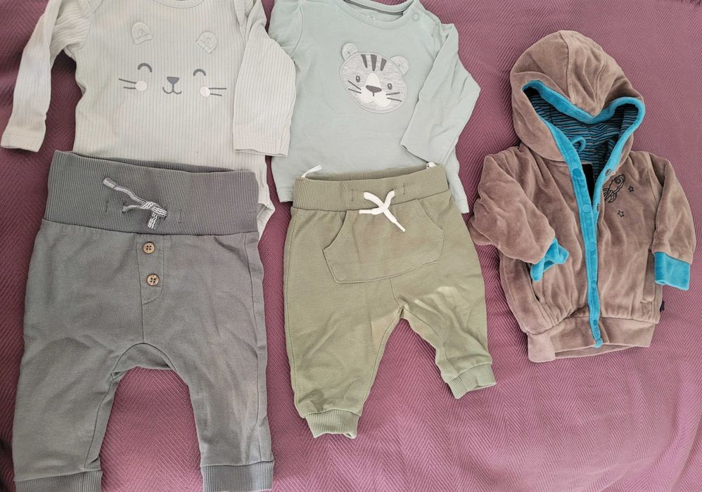 Cardigan Cocodrillo, caciula CandA, Lot haine bebe marime 56, marime62