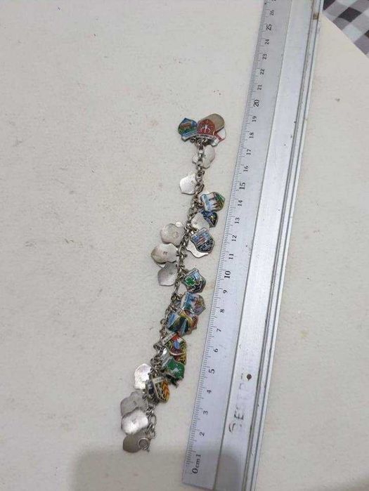 Superba bratara argint cu pandative orase germane