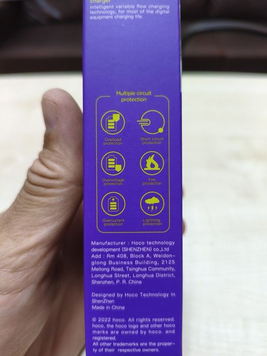 Комплект зарядки type-c to type-c , 1 м, 30w
