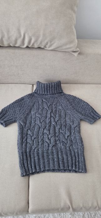 Pulover pentru femei Benetton material lana si alpaca,gri,marimea S,stare foarte buna