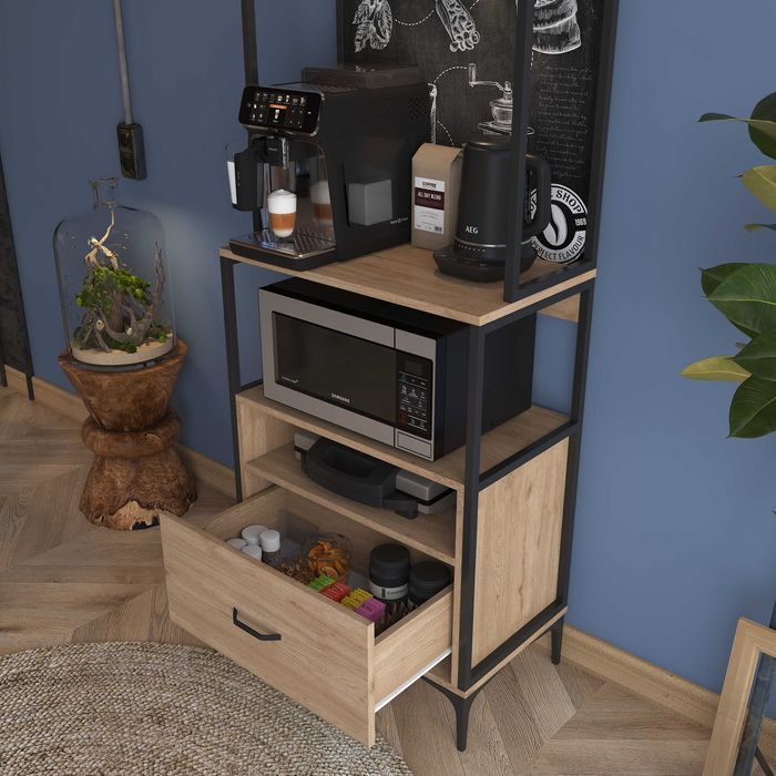 Осветен кът за кафе, Многофункционален шкаф Puzzle-home 3130, Промоция