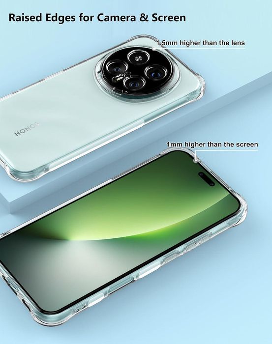 Прозрачен силиконов удароустойчив кейс за honor magic8 pro със защита