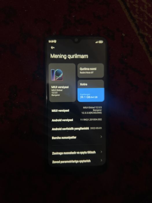 Redmi not 8T 4/64 GB