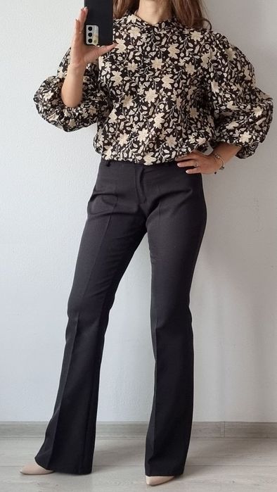 Compleu dama pantaloni stofa si camasa bumbac