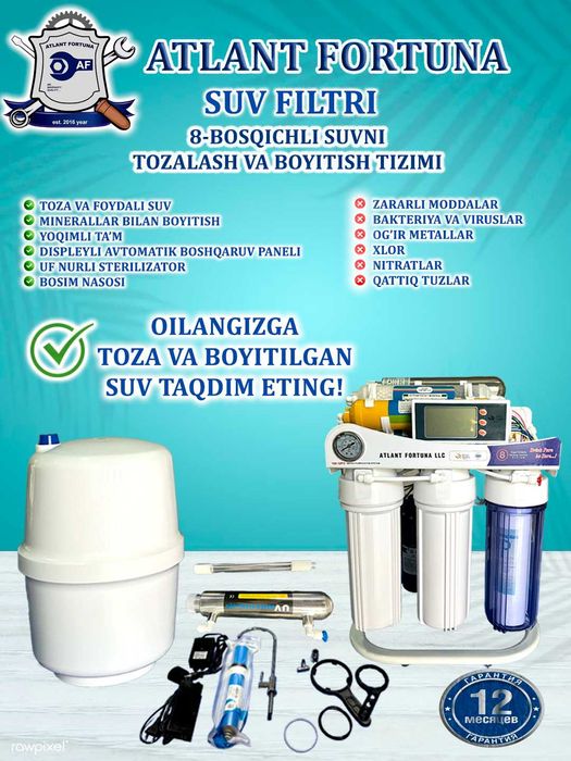 Kichik suv filtr, uy uchun filtr, домашний фильтр, бытовой фильтр воды