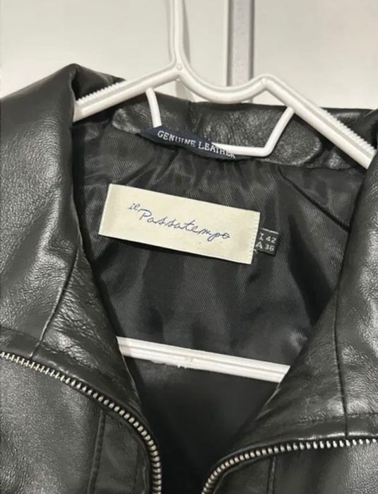 Geaca piele naturală biker