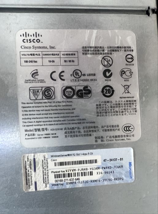 Сервер Cisco UCS C210 M2