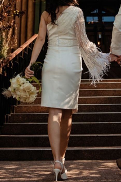 Rochie alba eleganta cununie