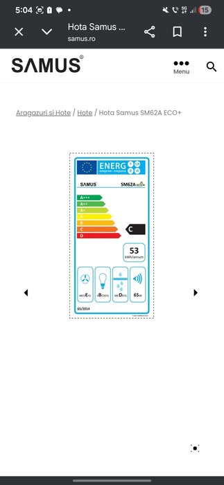 Hota SAMUS cu evacuare