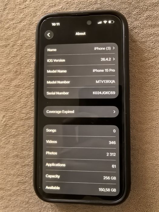 Iphone 15 Pro Black 256 GB