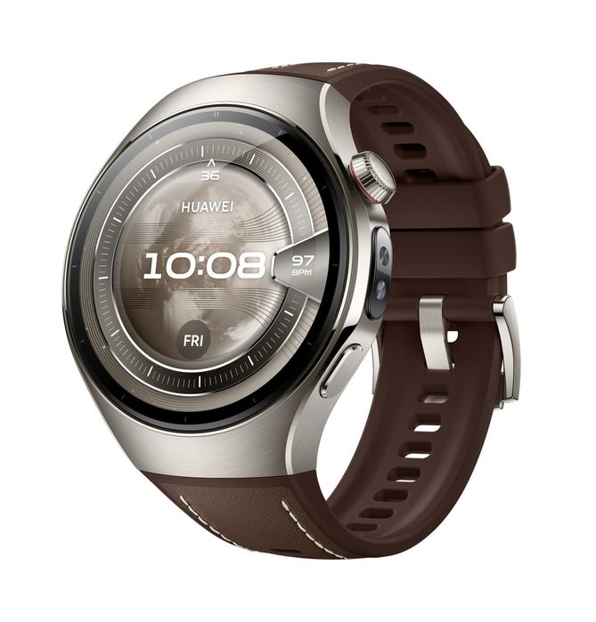НОВ! Smartwatch HUAWEI Watch 5, 46 мм, Aerospace Titanium, Brown Strap