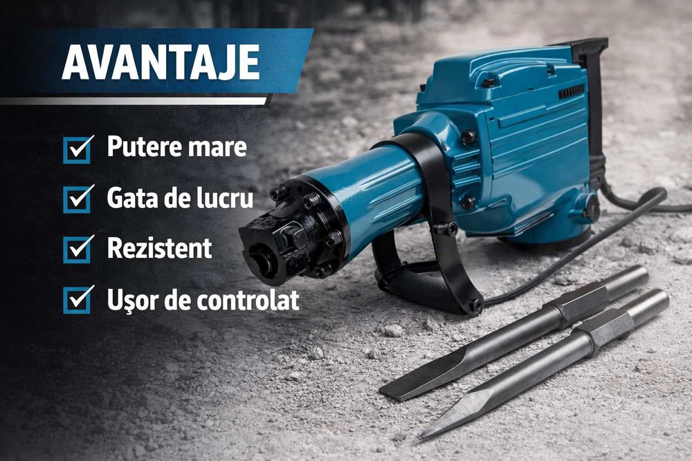 Picamer electric demolari 1500W + dalti beton profesional