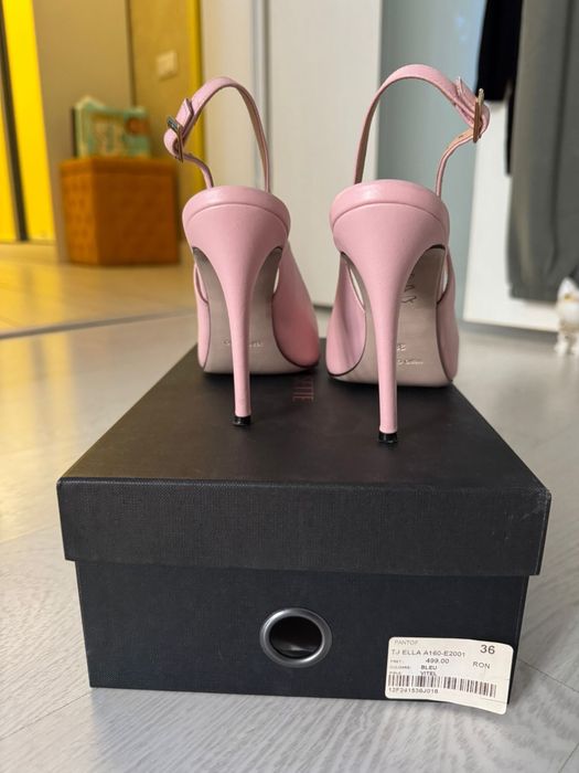 Musette, pantofi toc roz, numarul 36