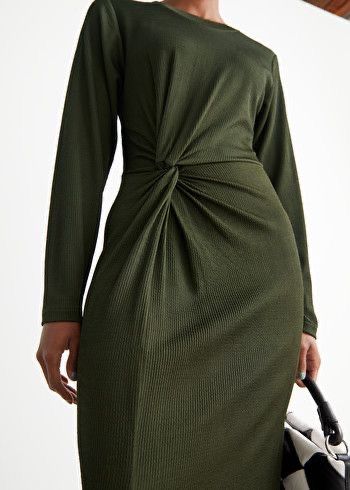 &Other stories рокля в тъмнозелено