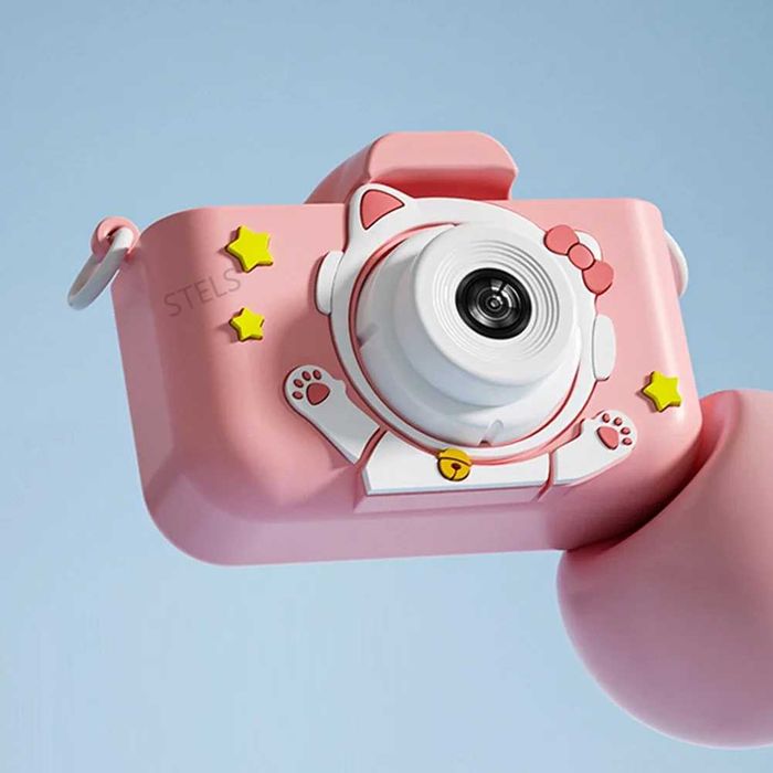 Детски фотоапарат STELS X300 + 16GB карта, Селфи, Full HD, Игри