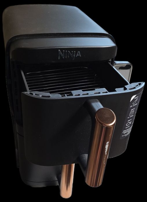 Friteuza cu aer cald Ninja Double Stack XL, negru/auriu