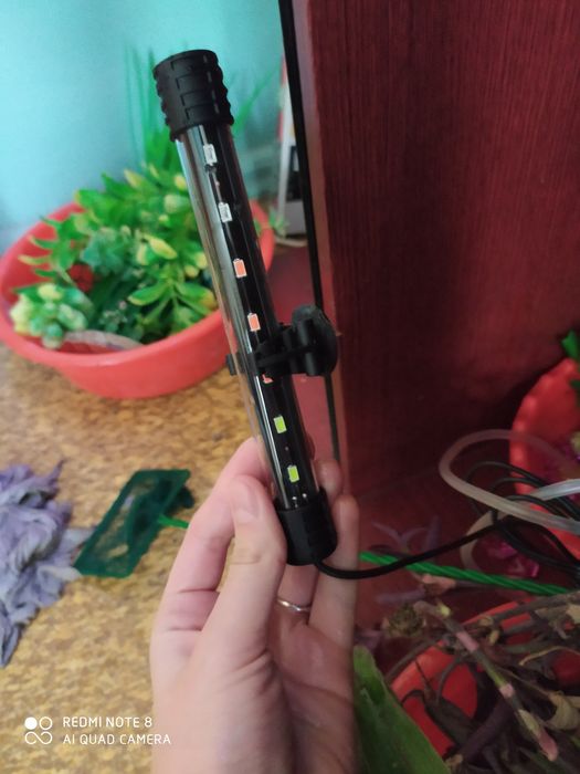 Круглый аквариум комплект с рыбкой